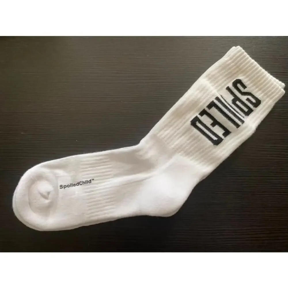 Spoiled Child Classic Spoiled Socks in White Cotton Blend
